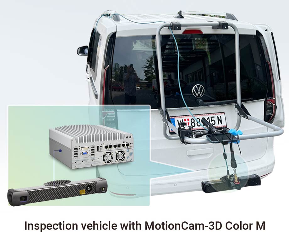 Inspection vehicle with MotionCam-3D Color M