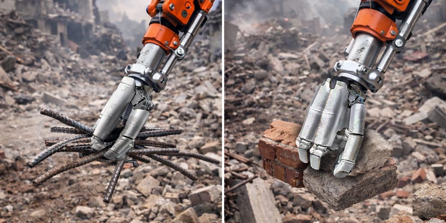 AI-Powered Excavator-Mounted Robotic Hands for Disaster Relief