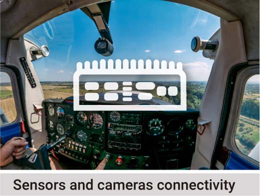 Sensors and cameras connectivity