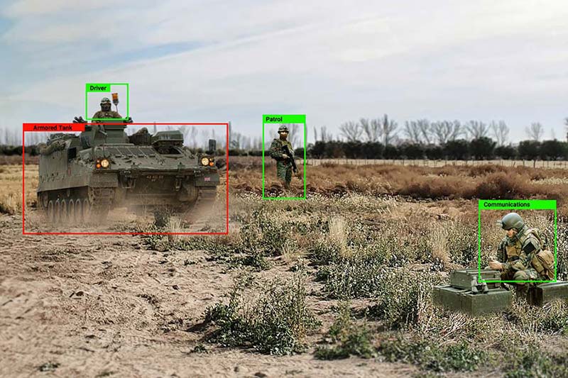 Identify specific targets in the designated area