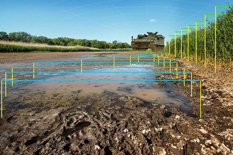 Reconstructs the geological landscape of the area