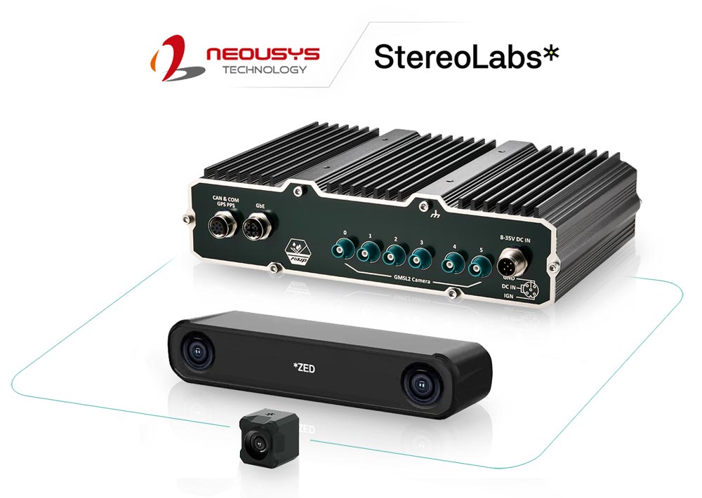 Neousys Enhances GMSL2 Vision with Stereolabs ’ZED X and ZED X One GS Cameras