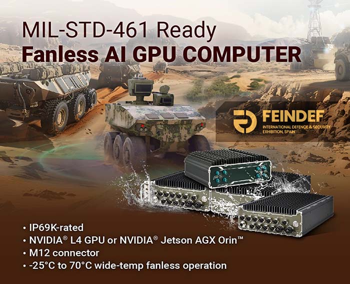 Neousys Showcases MIL-STD-461-ready Extreme-Rugged Computers with Cenvalsa at FEINDEF 2025